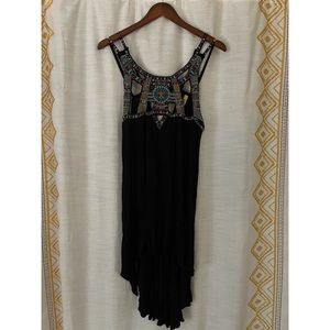 Free People beaded tie side tank dress